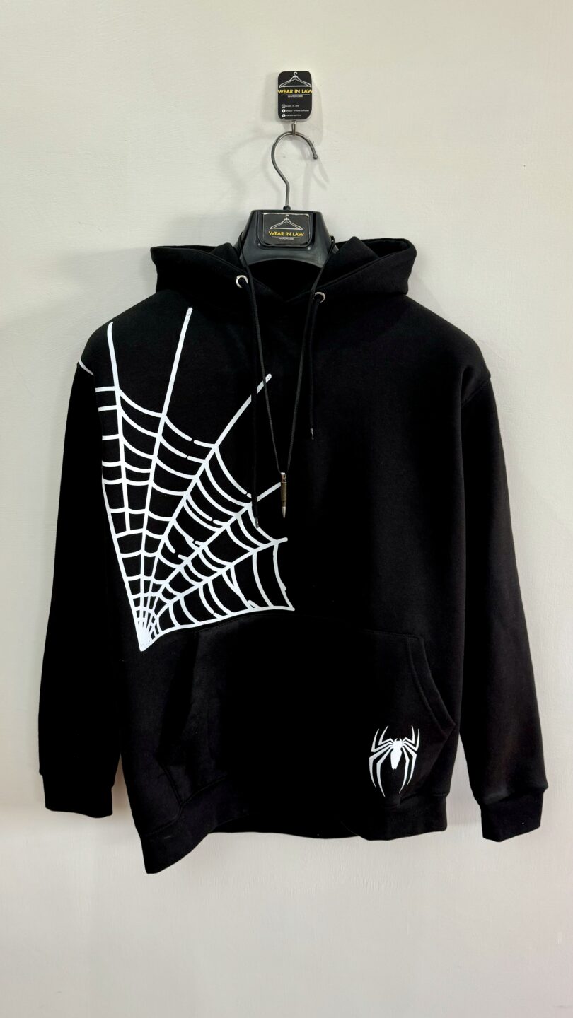 Spider web graphic pullover