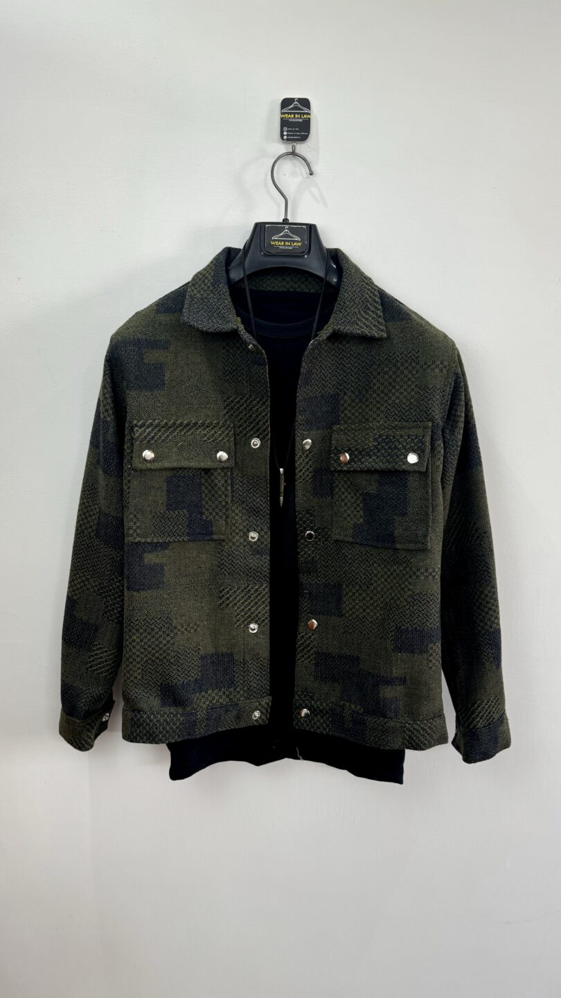 Designer Türkisch olive vool jacket