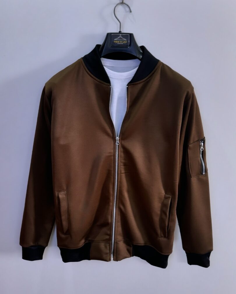 Stylish zipper Bomber jacket - Image 4