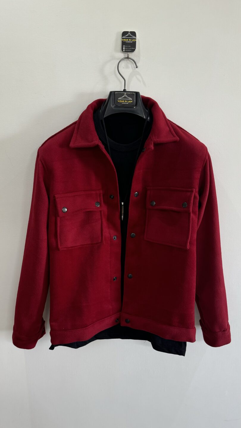 Turkish red plain vool jacket