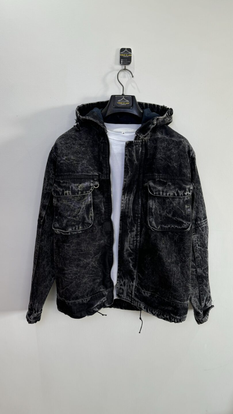 Mens korean fit hood denim jacket - Image 2