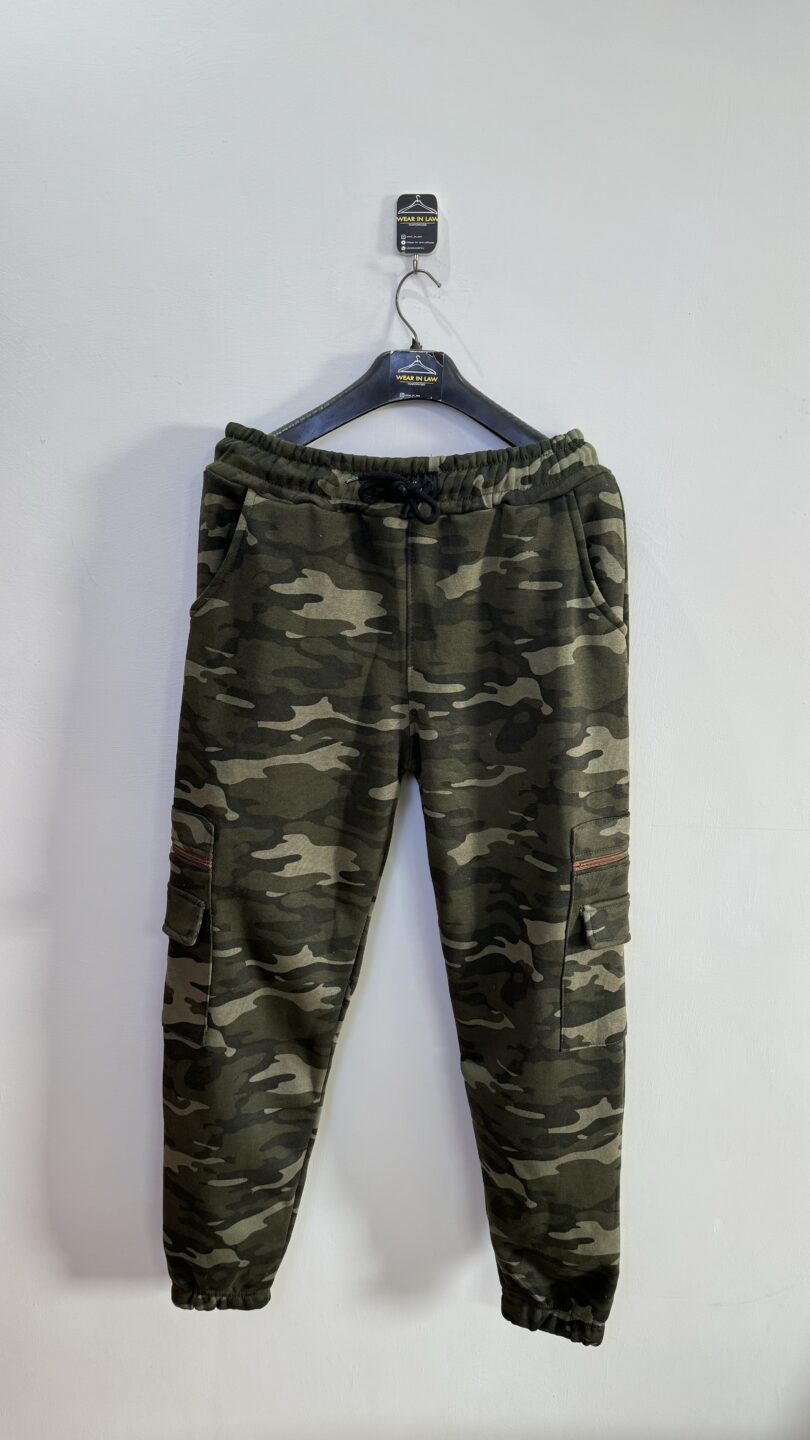 Camouflage zipper pocket trouser