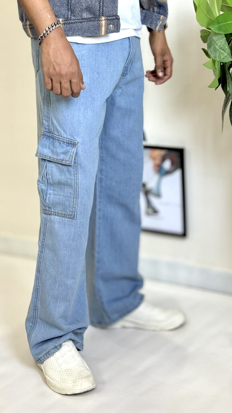 Mens Flap pocket baggy jeans - Image 4