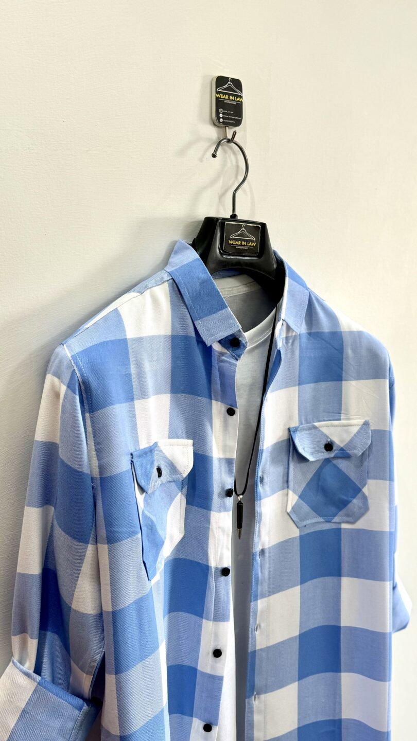 Branson double pocket check shirt - Image 2