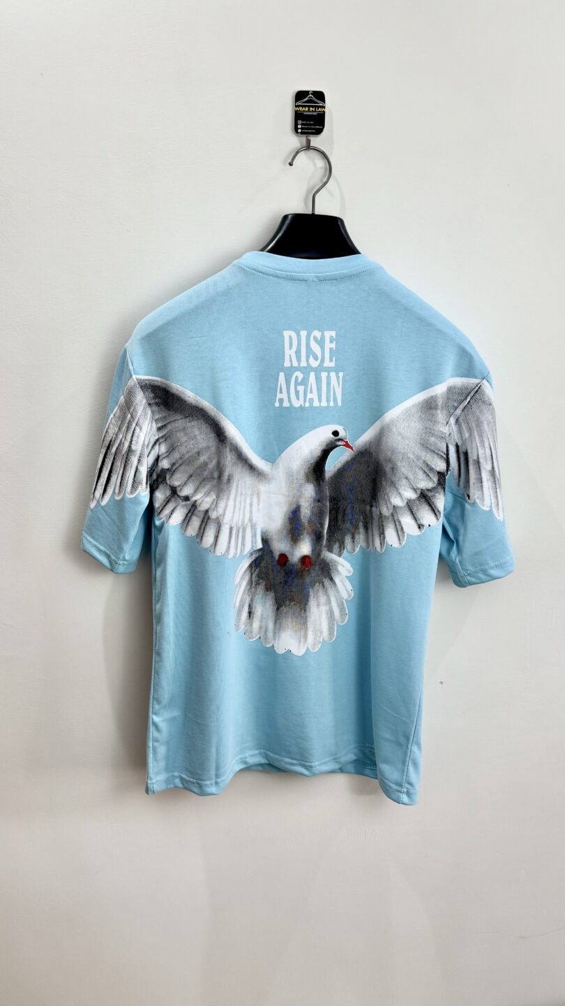 Rise again pigeon oversize graphic tees - Image 2