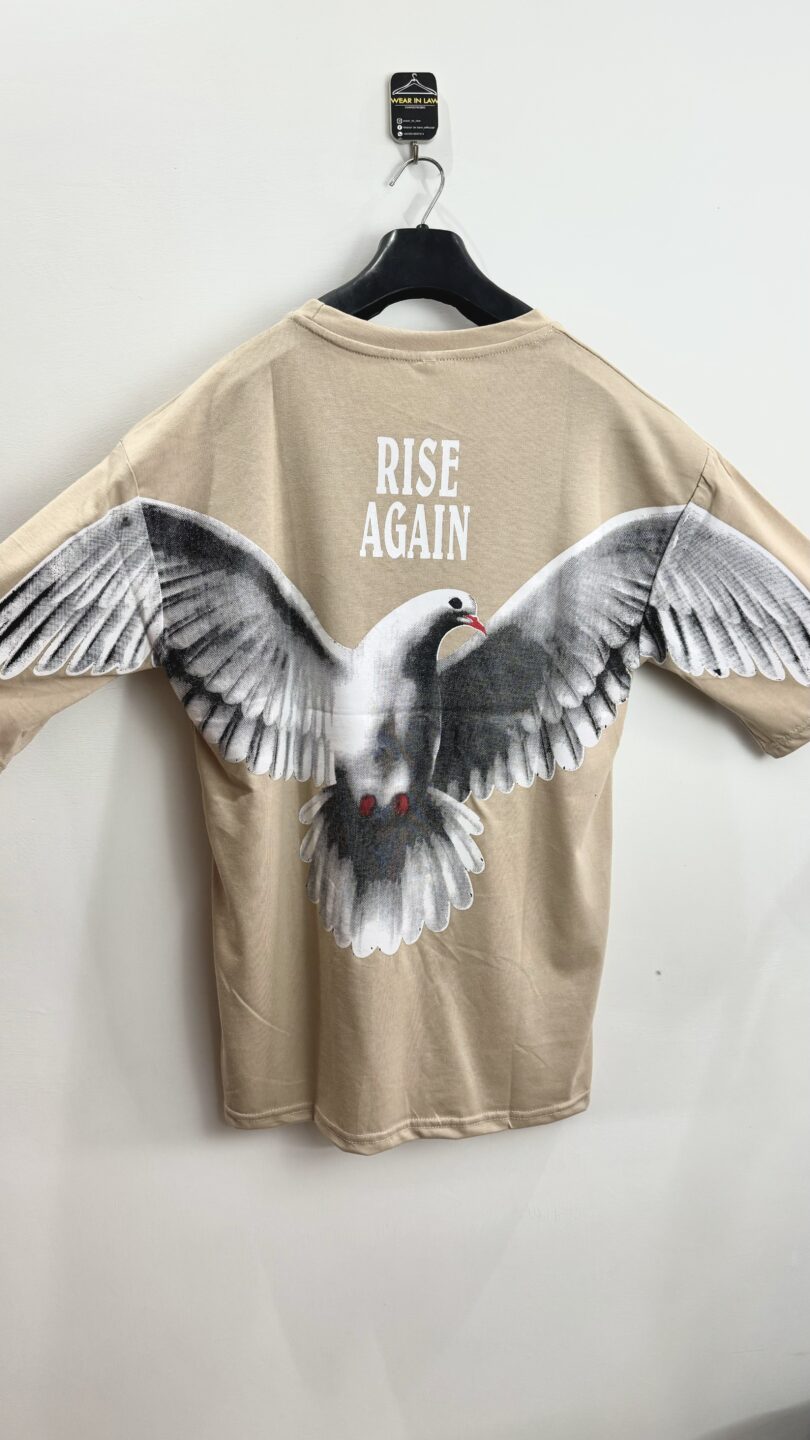 Rise again pigeon oversize graphic tees - Image 3